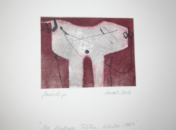 Monotipo Millares5 - 2016 - Plancha 16x12cm - Papel 250gr. Canson Guarro. VENDIDO